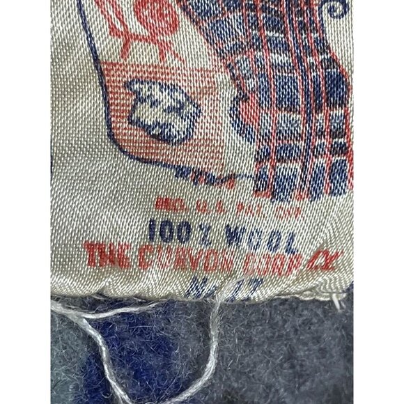 Vintage Curvon Royal Tartan Fringe Blanket Wool Stadium Throw Retro Cozy Classic - Picture 7 of 10